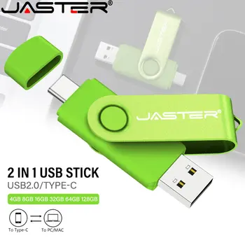 JASTER Rotatable USB Flash Drif 64GB Frjáls eigið Merki USB Standa 32GB 16GB 8GB Svartur Viðskipti Gjöf Penna Aka 4GB Frjáls lyklakippa