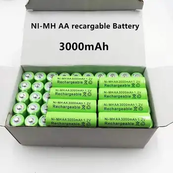 4 ~ 20 STK 1.2 V 3000 MAh NI MH AA Fyrirfram cargado Bateras Recargables NI-MH Recargable AA Batera Para Juguetes Micrfono De La Cmara