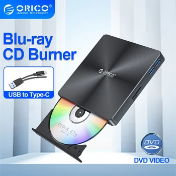ORICO 100 GB Blu-ray Færanlega A geislaspilara GEISLADISK Leikmaður CD Burner Rithöfundur Lesandi fyrir TÖLVU Fartölvu Glugga blu ray Leikmaður 4K