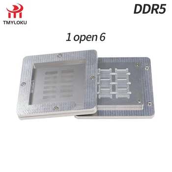BGA boltanum gróðursetja borð DDR5 minni flís gera fastur DDR6 DDR7 LPDDR3 LPDDR4 LPDDR5 ál jig80mm*80mm 1 opna 6
