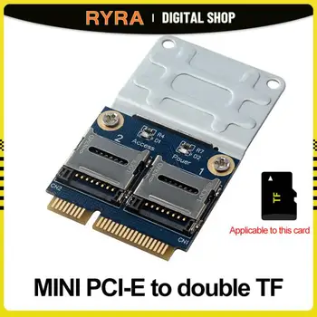 RYRA Tvöfalda Ör - ÁBENDINGAR SDHC SDXC TF Að Lítill PCIe Minni Lesandi MPCIe Til 2 Mini-Sdcards Lítill yamaha ns-E Millistykkið 2 SSD DISK Fyrir Fartölvuna