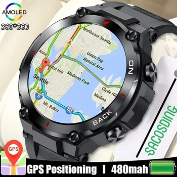 Nýjan Her GPS 360 * 360AMOLED HD Skjánum Púls IP68 Vatnsheldur 480MAh Íþróttir Hæfni Klár WatchApplicable fyrir Xiaomi þrjár í asíu
