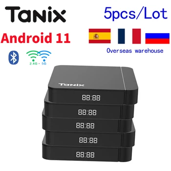 Tanix W2 Klár TV Kassi Android 11 5pcs/mikið Amlogic S905W2 TVBOX AV1 3D 4K Spilari 2G16G 5G Tvöfalda Wifi Rödd BT4.0 Setja ofan Kassi