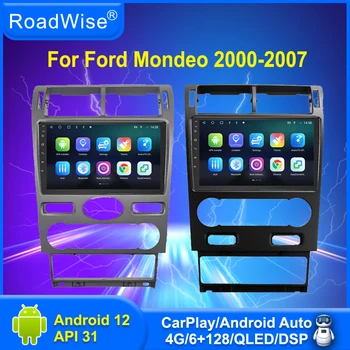 Roadwise Android 12 Útvarpinu Margmiðlun Carplay Fyrir Ford Transit 2000 - 2004 2005 2006 2007 4G Wifi DVD Navi GPS 2din Autostereo
