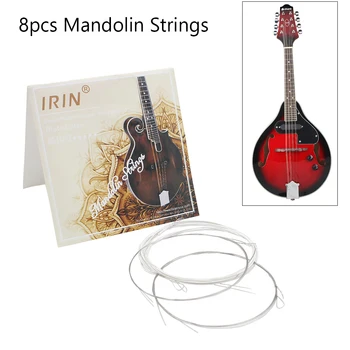 8Pcs M100 Mandólín String Sett Hátt Kolefni + Silfur-diskur Strengi G r E Tón Mandólín Hlutum Tónlist Hljóðfæri Fylgihluti