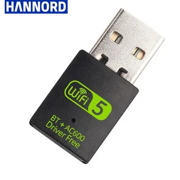 Hannord 600Mbps USB Wifi Bluetooth Millistykkið 2 í 1 Tvöfalda Hljómsveit í 2,4/5Ghz Þráðlaust Net Kort 802.11 og WiFi Dongle Móttakara fyrir TÖLVU