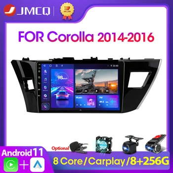 JMCQ Android 11 2DIN DSP Útvarpinu Margmiðlun Spilara Fyrir Toyota Corolla Ralink 2014-2016 Siglingar GPS Höfuð Eining Carplay