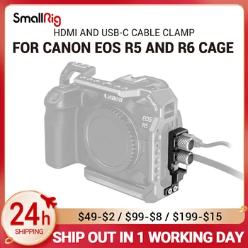 SmallRig SAMBAND-samhæft og USB-C Kaðall Þvinga fyrir Canon EOS R5 og R6 Búr 2981