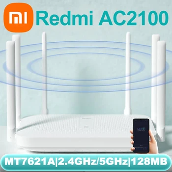 Xiaomi MI Redmi Leið AC2100 Dualcore Cpu Öflugur 5G Tvöfalda-hljómsveit Gígabæti Höfn Merki Aukahlutur WIFI ThroughWall Leiki Bankanúmer