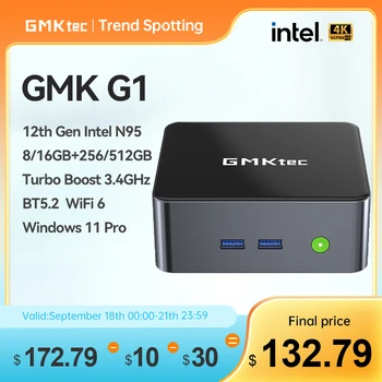 GMKtec G1 Lítill Tölvu Glugga 11 Pro Alder Lake N95 Intel 12 DDR4 8GB 256GB 16GB 512GB BT5.2 WiFi 6 Skrifborð Þinni Lítill Þinni Vinnu