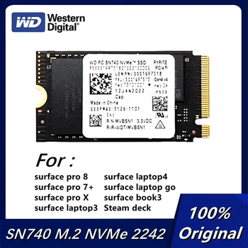 Vestur Stafræna WD SN740 M. 2 NVMe 2242 1TB 2TB 512GB 256GB SSD Föstu formi Aka PCIe4.0x4 fyrir Microsoft Yfirborðið Pro X Fartölvu 3